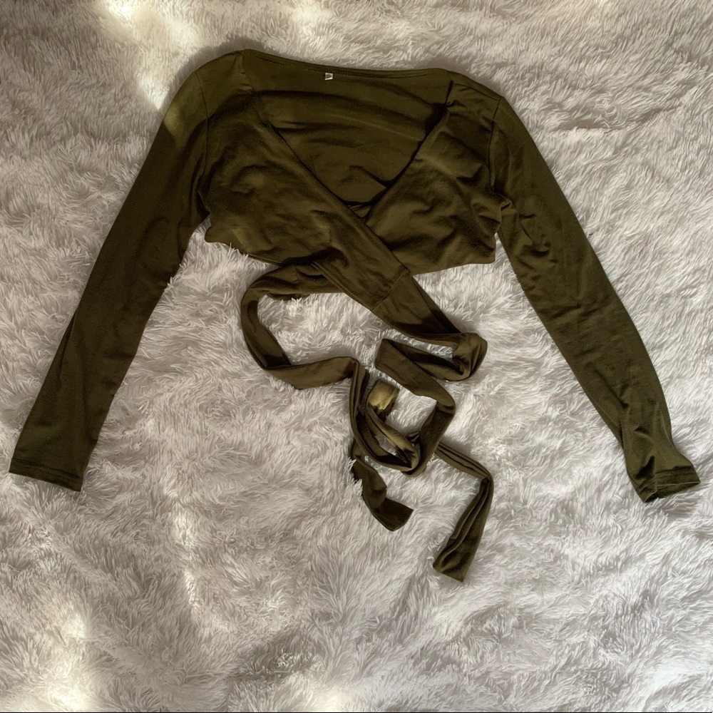 Army Green Crop Top